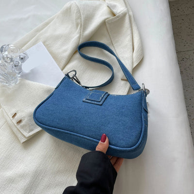 Small Design Jeans Bag Women's New Cross-Shoulder Bag Shoulder Canvas Bag - Slobuy