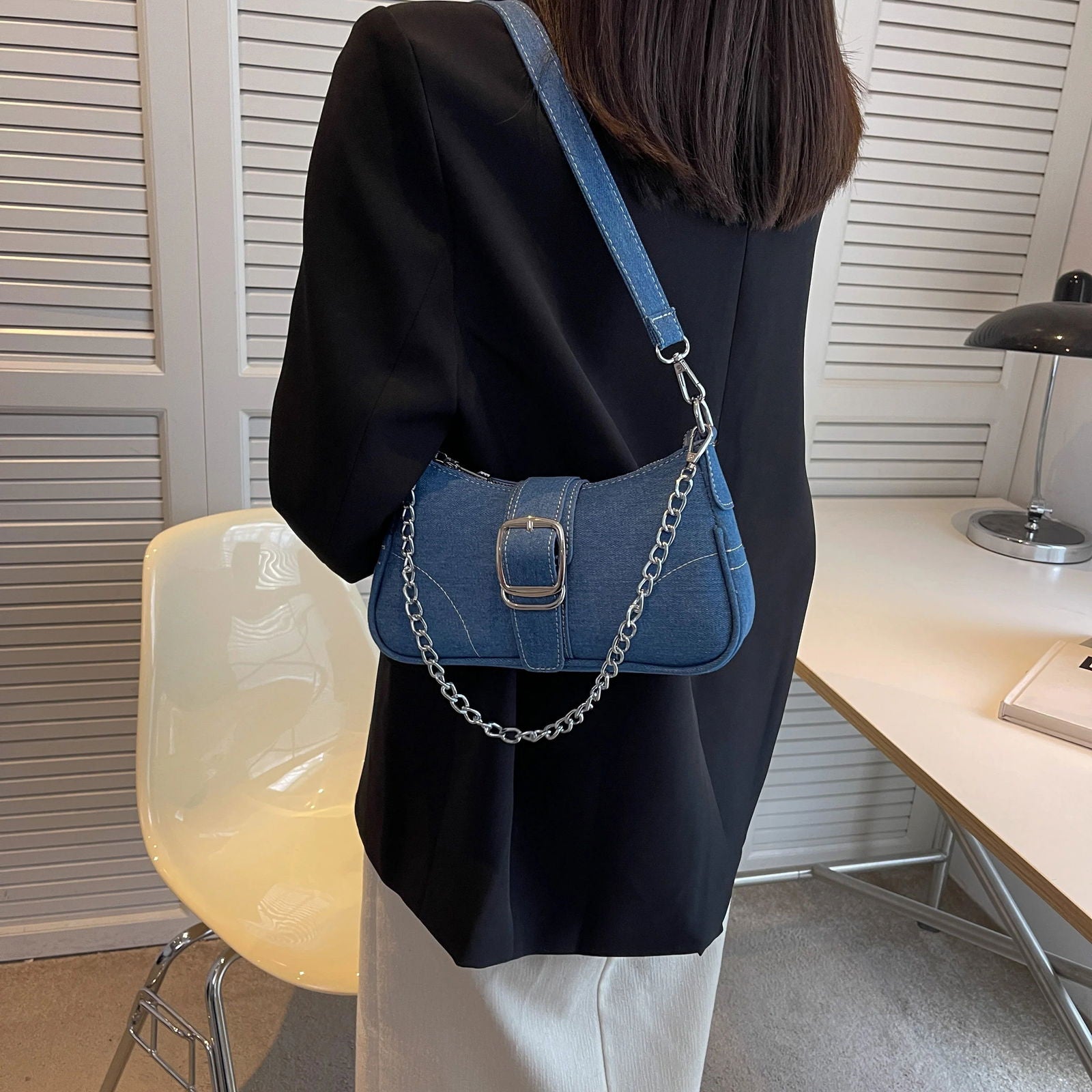 Small Design Jeans Bag Women's New Cross-Shoulder Bag Shoulder Canvas Bag - Slobuy