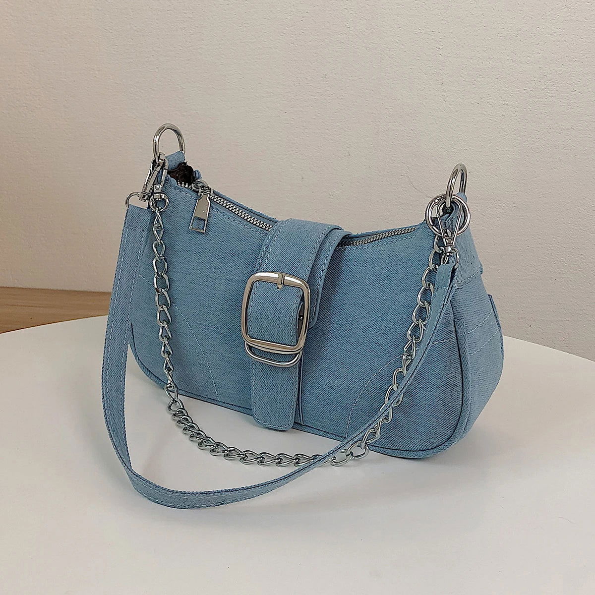 Small Design Jeans Bag Women's New Cross-Shoulder Bag Shoulder Canvas Bag - Slobuy