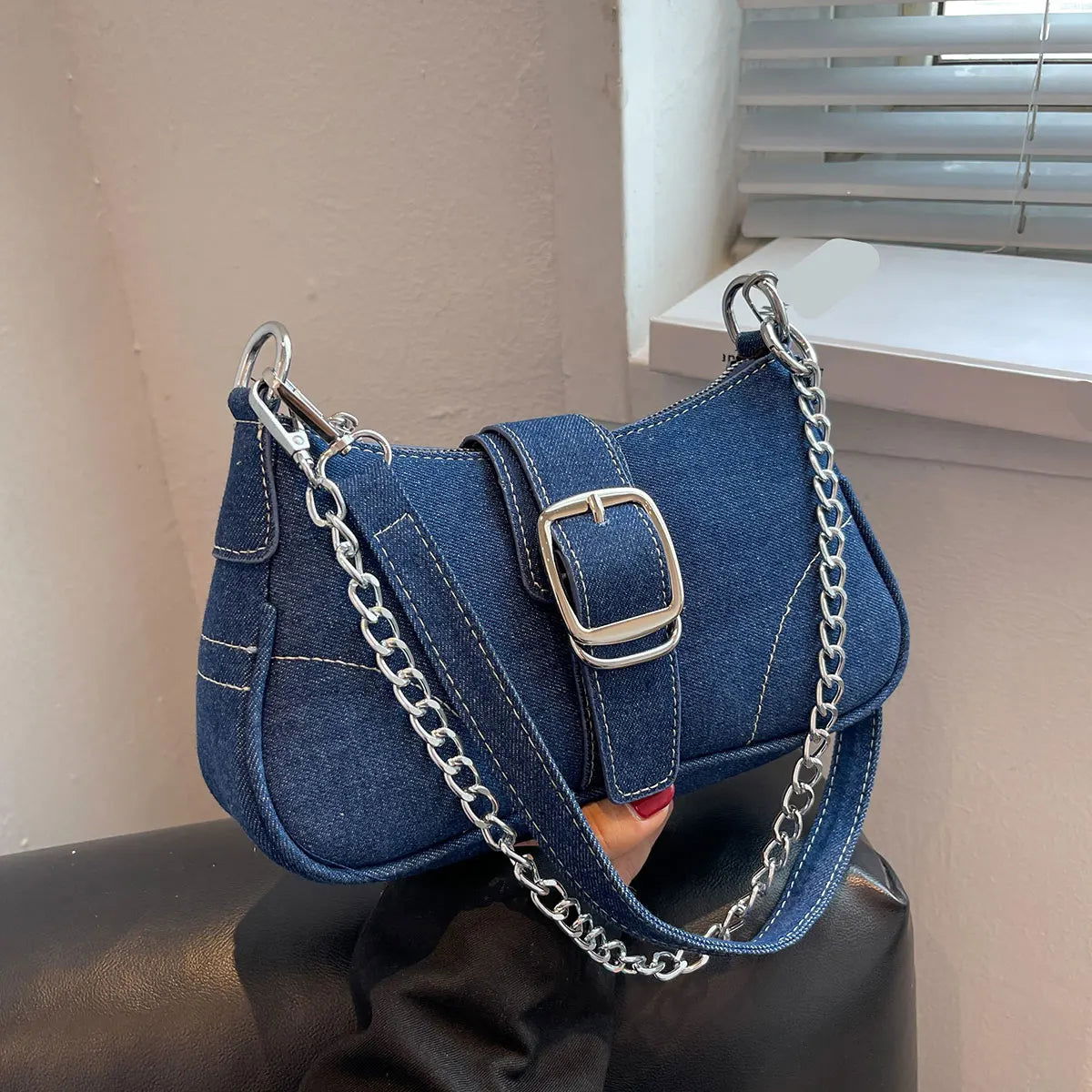 Small Design Jeans Bag Women's New Cross-Shoulder Bag Shoulder Canvas Bag - Slobuy