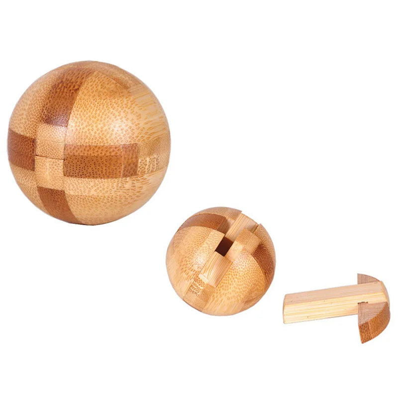Small Lu Ban Lock IQ Brain Teaser Educational Toy for Kids Children Wooden Kong Ming Unlock Toys Adult Montessori 3D Puzzle Game - Slobuy