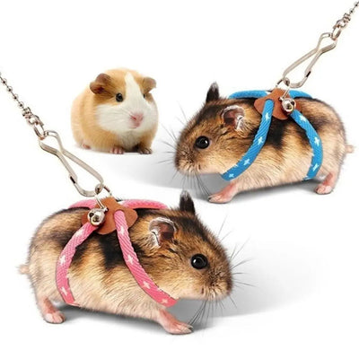 Small Pet Adjustable Soft Harness Bird Parrot Mouse Hamster Ferrets Rat Pig Leash Traction Rope Guinea Pig Accessories Drop ship - Slobuy