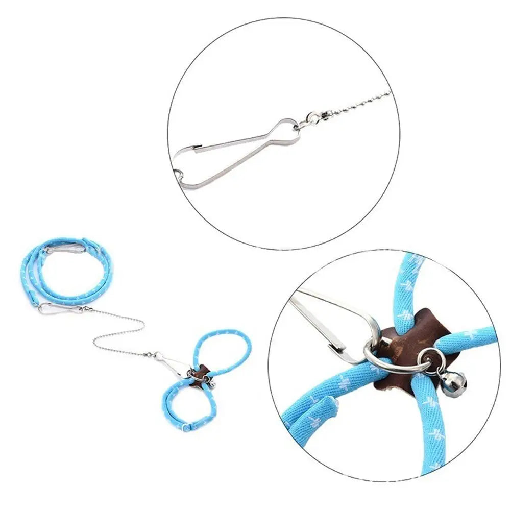 Small Pet Adjustable Soft Harness Bird Parrot Mouse Hamster Ferrets Rat Pig Leash Traction Rope Guinea Pig Accessories Drop ship - Slobuy