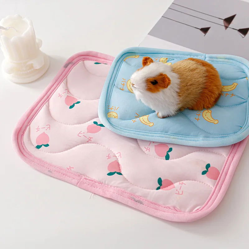Small Pet Cooler Mat Summer Ice Silk Cool Feeling Pet Mat Hamster Kennel Mat Guinea Pig Chinchilla Rabbit Small Pet Cooling Mat - Slobuy