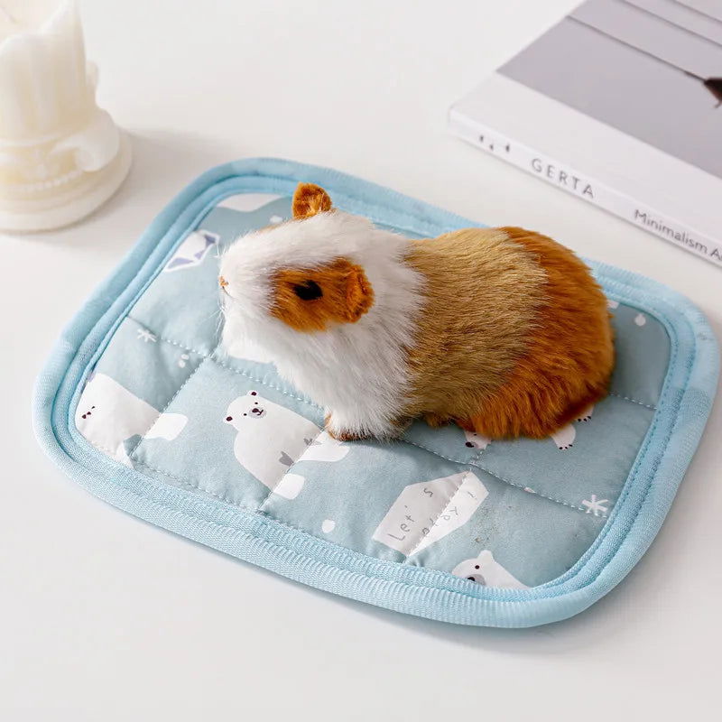 Small Pet Cooler Mat Summer Ice Silk Cool Feeling Pet Mat Hamster Kennel Mat Guinea Pig Chinchilla Rabbit Small Pet Cooling Mat - Slobuy