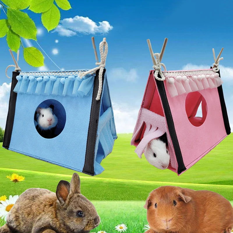 Small Pet Nest Felt Tent Rabbit Nest Hamster House Hamster Cage Large Guinea Pig Cage Guinea Pig Small Animal Bed Accessories - Slobuy
