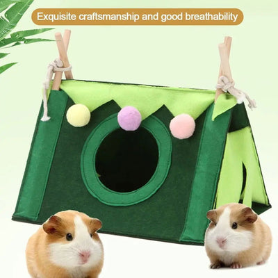 Small Pet Nest Felt Tent Rabbit Nest Hamster House Hamster Cage Large Guinea Pig Cage Guinea Pig Small Animal Bed Accessories - Slobuy