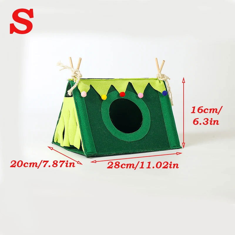 Small Pet Nest Felt Tent Rabbit Nest Hamster House Hamster Cage Large Guinea Pig Cage Guinea Pig Small Animal Bed Accessories - Slobuy