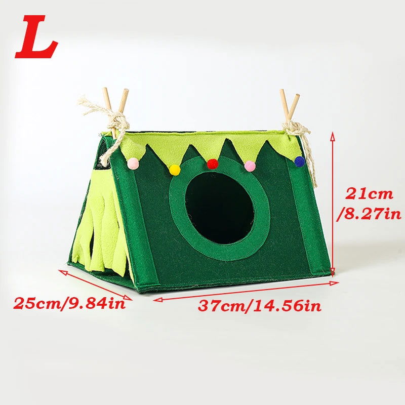Small Pet Nest Felt Tent Rabbit Nest Hamster House Hamster Cage Large Guinea Pig Cage Guinea Pig Small Animal Bed Accessories - Slobuy