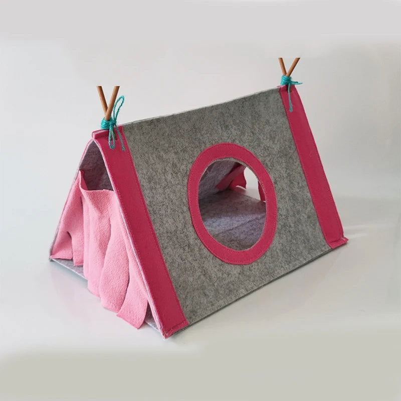Small Pet Nest Felt Tent Rabbit Nest Hamster House Hamster Cage Large Guinea Pig Cage Guinea Pig Small Animal Bed Accessories - Slobuy