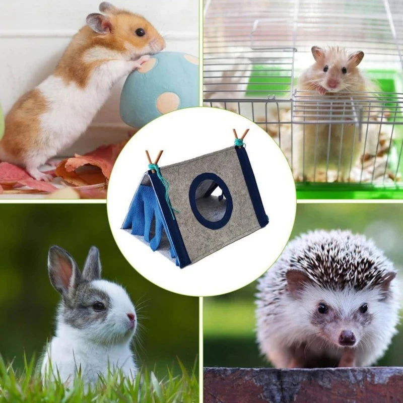 Small Pet Nest Felt Tent Rabbit Nest Hamster House Hamster Cage Large Guinea Pig Cage Guinea Pig Small Animal Bed Accessories - Slobuy