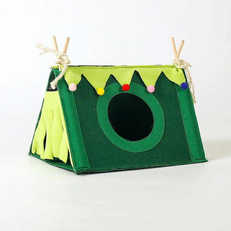 Small Pet Nest Felt Tent Rabbit Nest Hamster House Hamster Cage Large Guinea Pig Cage Guinea Pig Small Animal Bed Accessories - Slobuy
