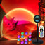 Smart Bluetooth Night Light Rainbow Sunset Projector Lamp for Home Coffe shop Background Wall Decoration Atmosphere Table Lamp - Slobuy