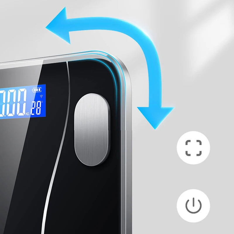 Smart Body Fat Scale Wireless LED Digital Bathroom Weight Scale Body Composition Analyzer Testing Scale - Slobuy