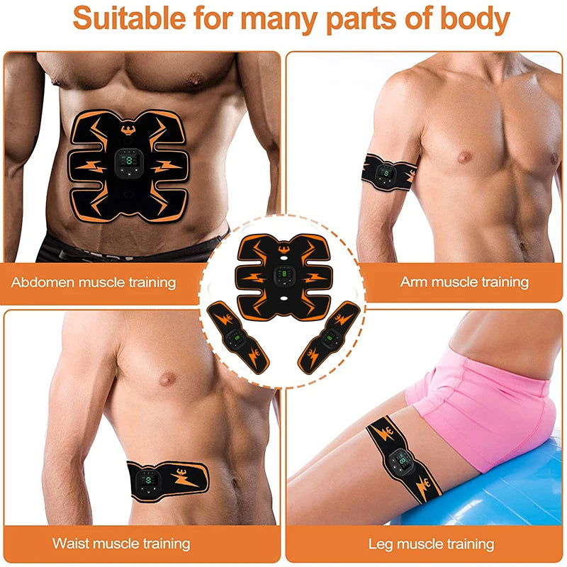 Smart EMS Wireless Muscle Stimulator Fitness Trainer Abdominal Training Electric Weight Loss Stickers Body Slimming Massager - Slobuy