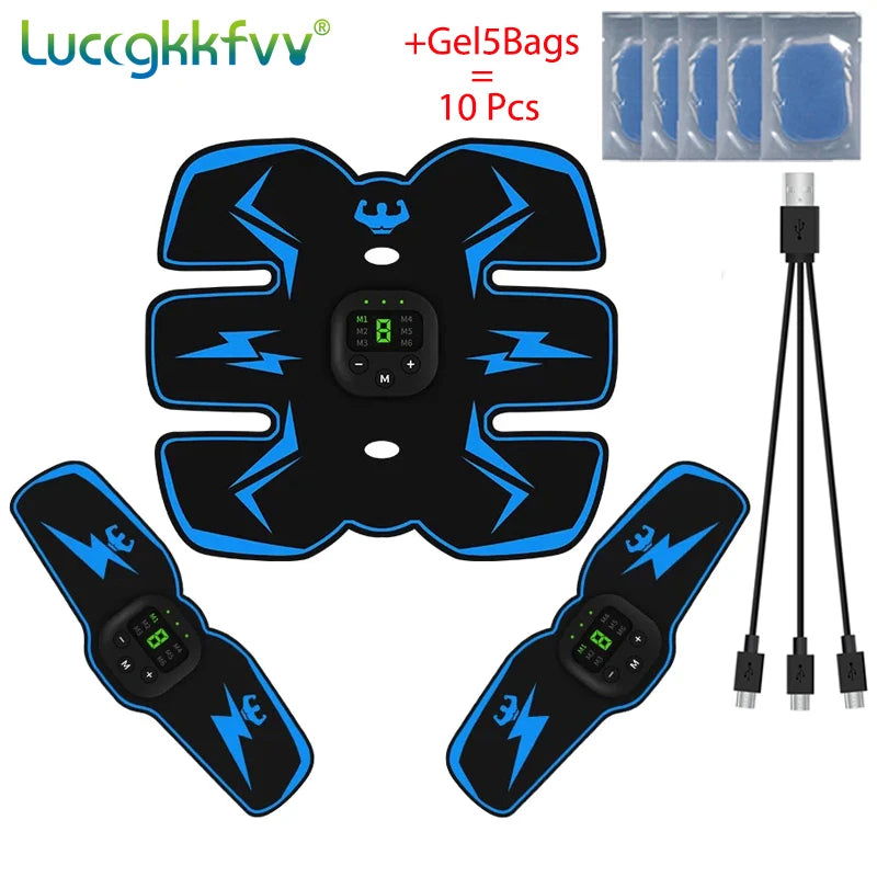 Smart EMS Wireless Muscle Stimulator Fitness Trainer Abdominal Training Electric Weight Loss Stickers Body Slimming Massager - Slobuy