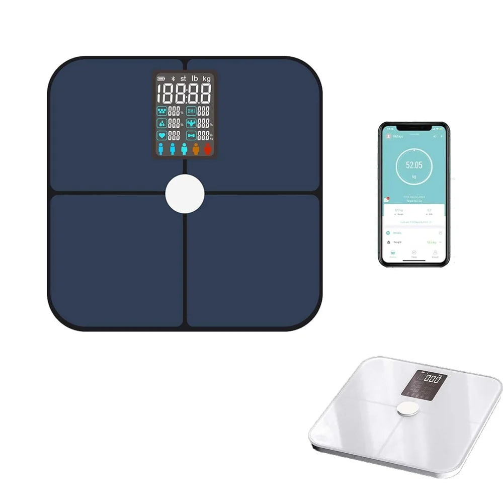 Smart Scale Pro Digital Bathroom Rechargeable Digital Scale Wi-Fi Bluetooth Measurements Including Weight Heart Rate Body Fat - Slobuy