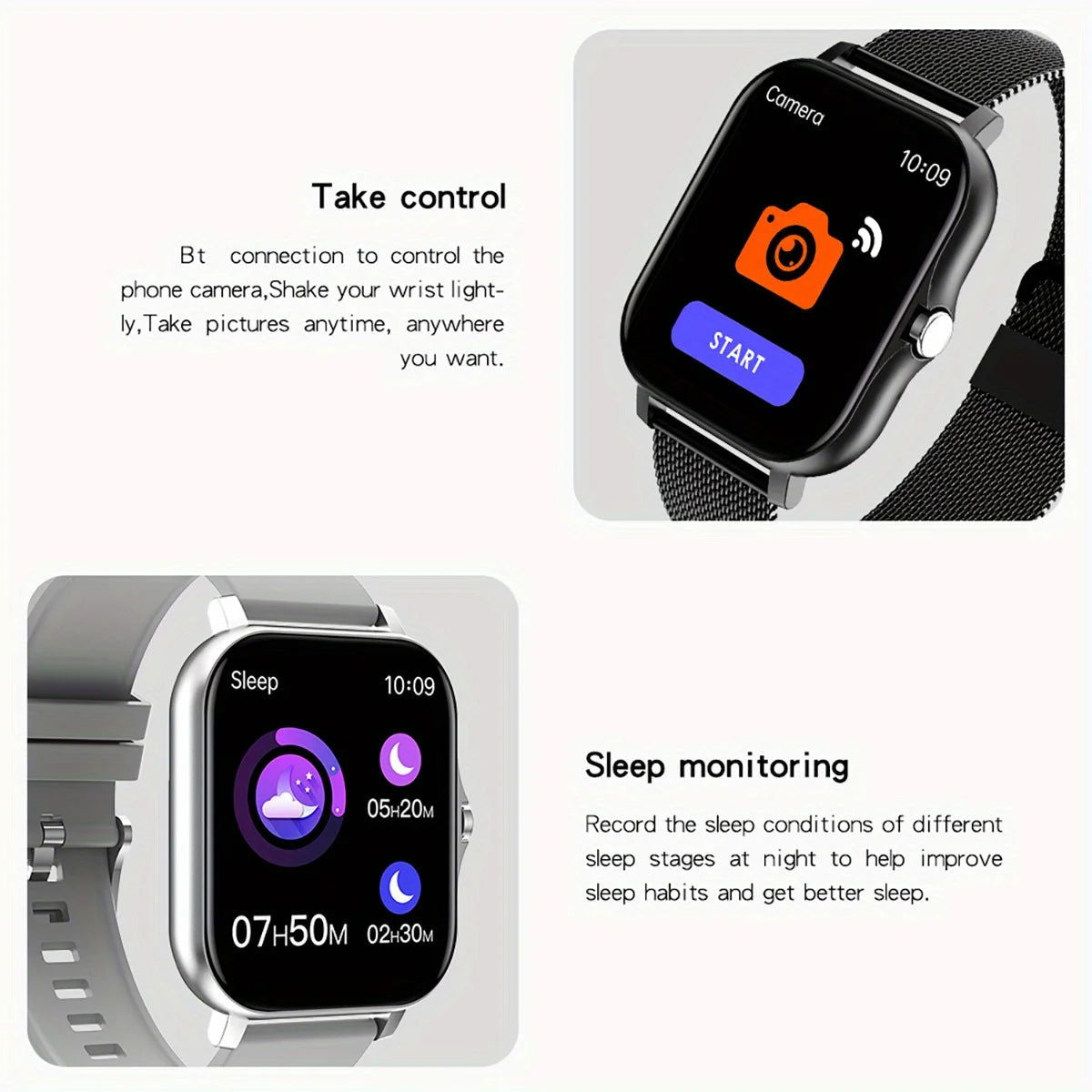 Smart Watch For Men Women Gift 1.44" Screen Full Touch Sports Fitness Watches Bluetooth Calls Digital Smartwatch Wristwatch - Slobuy