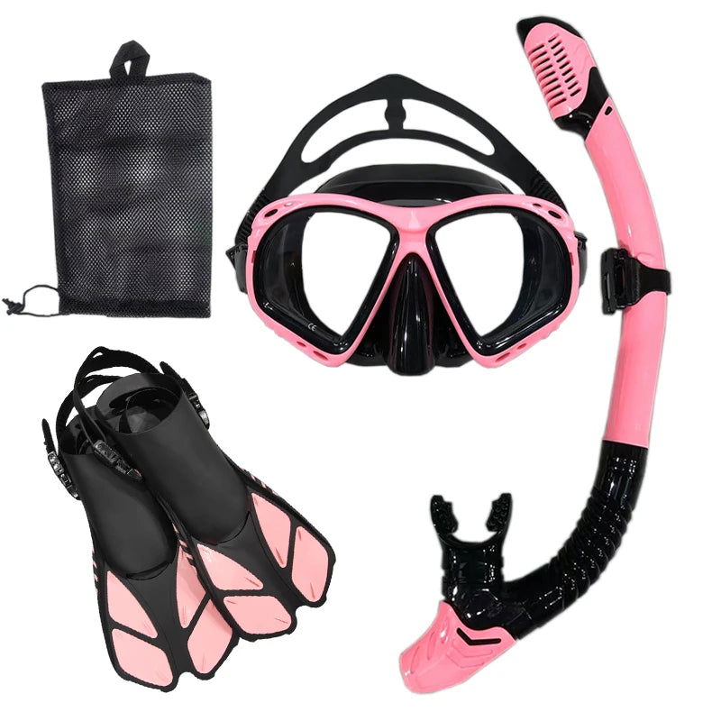 Snorkel Diving Mask  and  Goggles Diving Swimming Tube Set  Adult Unisex - Slobuy