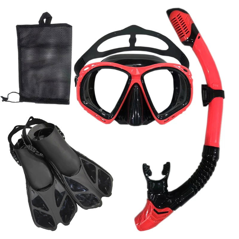 Snorkel Diving Mask  and  Goggles Diving Swimming Tube Set  Adult Unisex - Slobuy