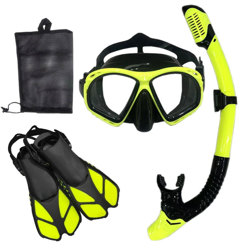 Snorkel Diving Mask  and  Goggles Diving Swimming Tube Set  Adult Unisex - Slobuy