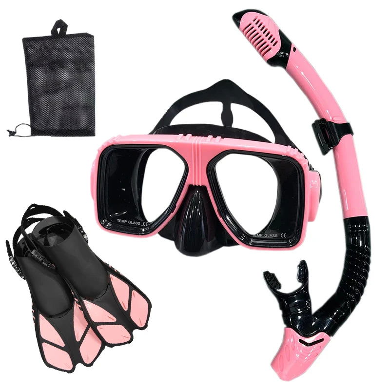 Snorkel Diving Mask  and  Goggles Diving Swimming Tube Set  Adult Unisex - Slobuy