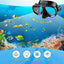 Snorkel Mask Swimming Goggles Scuba Diving Silicone Skirt Tempered Glass Len Wide View Training With Nose Cover Adjustable Strap - Slobuy