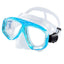 Snorkel Mask Swimming Goggles Scuba Diving Silicone Skirt Tempered Glass Len Wide View Training With Nose Cover Adjustable Strap - Slobuy