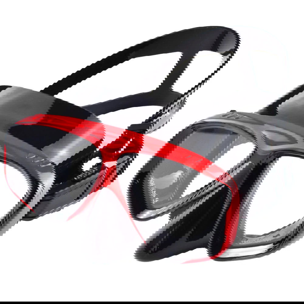 Snorkel Mask Swimming Goggles Scuba Diving Silicone Skirt Tempered Glass Len Wide View Training With Nose Cover Adjustable Strap - Slobuy