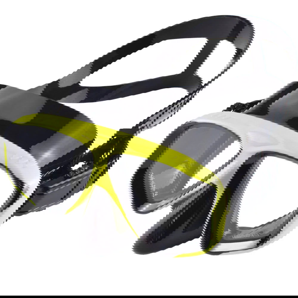 Snorkel Mask Swimming Goggles Scuba Diving Silicone Skirt Tempered Glass Len Wide View Training With Nose Cover Adjustable Strap - Slobuy