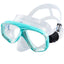 Snorkel Mask Swimming Goggles Scuba Diving Silicone Skirt Tempered Glass Len Wide View Training With Nose Cover Adjustable Strap - Slobuy