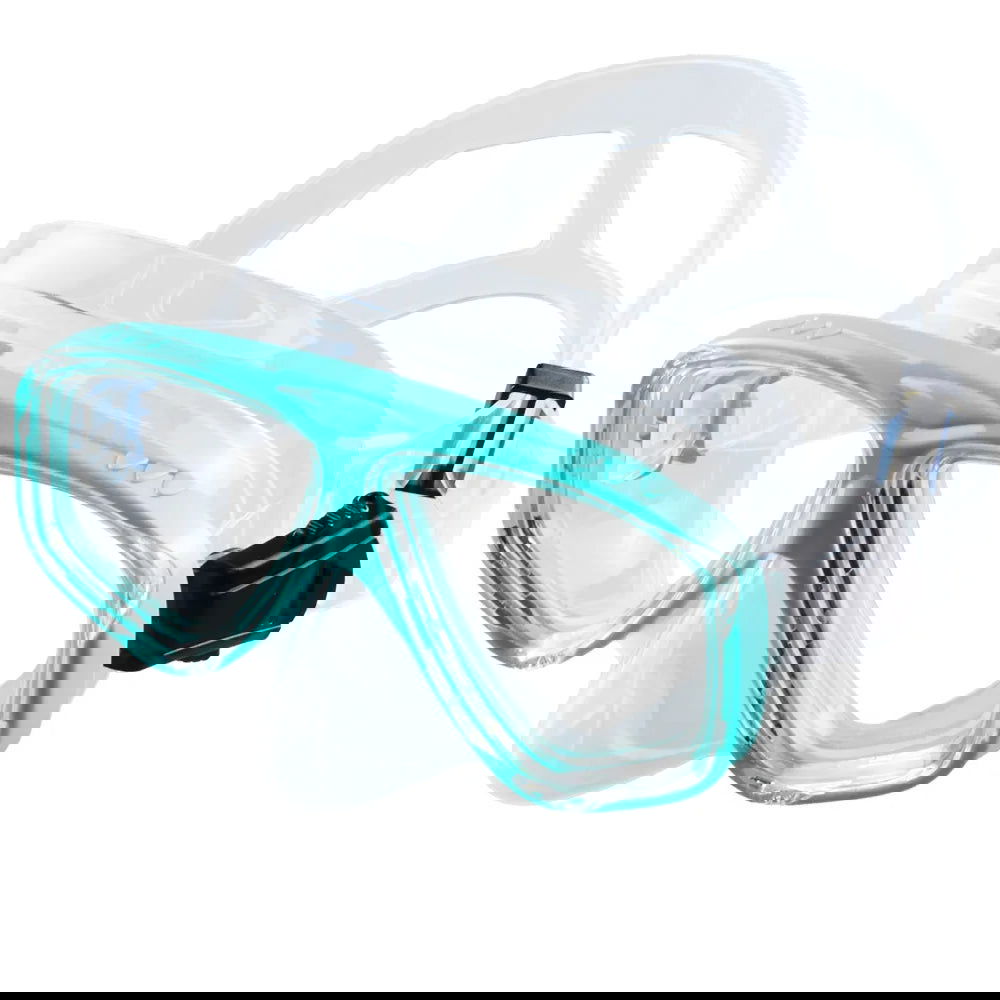 Snorkel Mask Swimming Goggles Scuba Diving Silicone Skirt Tempered Glass Len Wide View Training With Nose Cover Adjustable Strap - Slobuy