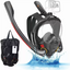 Snorkeling Mask Double Tube Silicone Full Dry Diving Mask Adult Swimming Mask Diving Goggles Self Contained Underwater Breathing - Slobuy