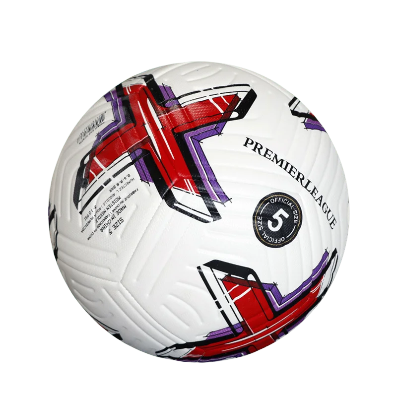 Soccer Ball Official Size 5 Three Layer Wear Rsistant Durable Soft PU Leather Seamless Football Team Match Group Train Game Play - Slobuy