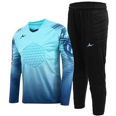 Soccer Goalkeeper Jersey For Kids Protection With Sponge Adults Football Goalkeeper Uniform Men Goalie Shirt - Slobuy