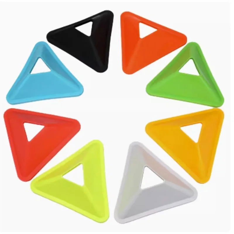 Soccer Logo Plate Field Marking 18*4.5cm Equipment PE Triangle Hole Design Wear-resistant Team Sports Football Equipment - Slobuy