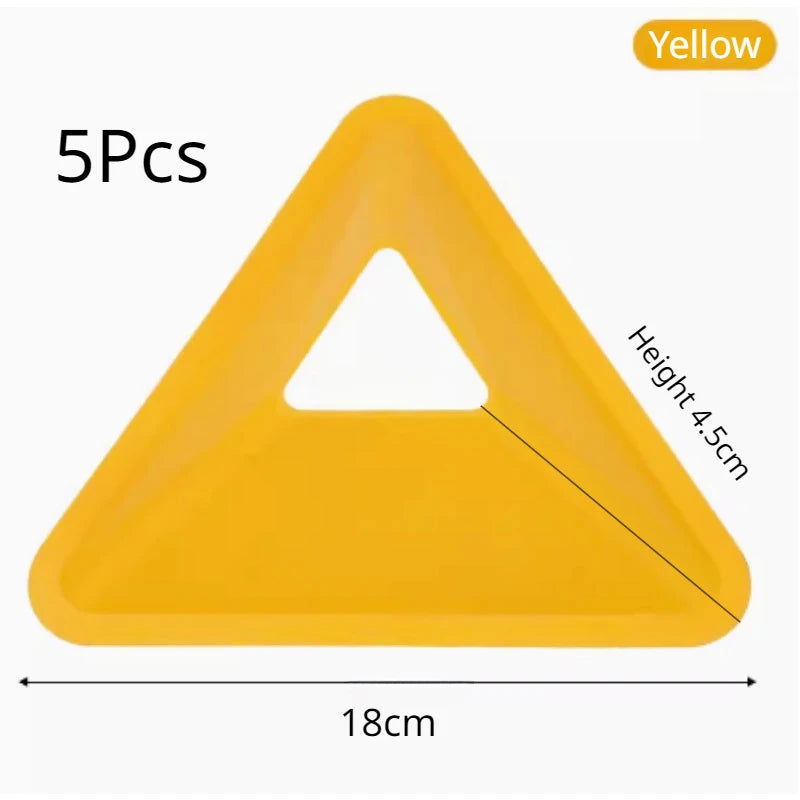 Soccer Logo Plate Field Marking 18*4.5cm Equipment PE Triangle Hole Design Wear-resistant Team Sports Football Equipment - Slobuy