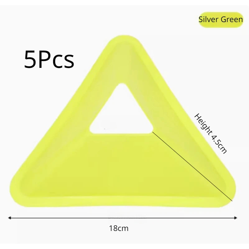 Soccer Logo Plate Field Marking 18*4.5cm Equipment PE Triangle Hole Design Wear-resistant Team Sports Football Equipment - Slobuy