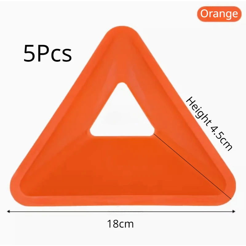 Soccer Logo Plate Field Marking 18*4.5cm Equipment PE Triangle Hole Design Wear-resistant Team Sports Football Equipment - Slobuy