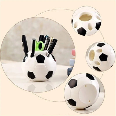 Soccer Shape Tool Home Decoration Student Gifts Supplies Pen Pencil Holder Football Shape Toothbrush Holder Desktop Rack Table - Slobuy