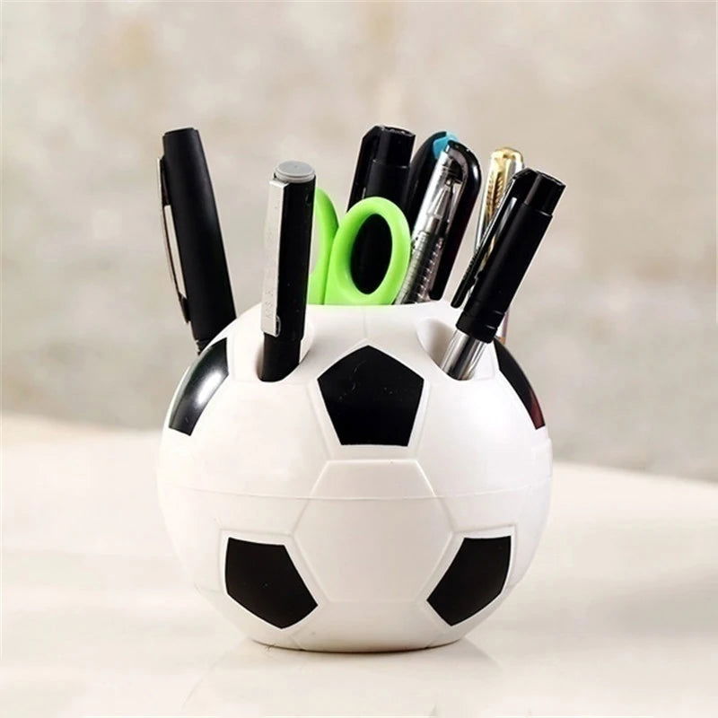 Soccer Shape Tool Home Decoration Student Gifts Supplies Pen Pencil Holder Football Shape Toothbrush Holder Desktop Rack Table - Slobuy