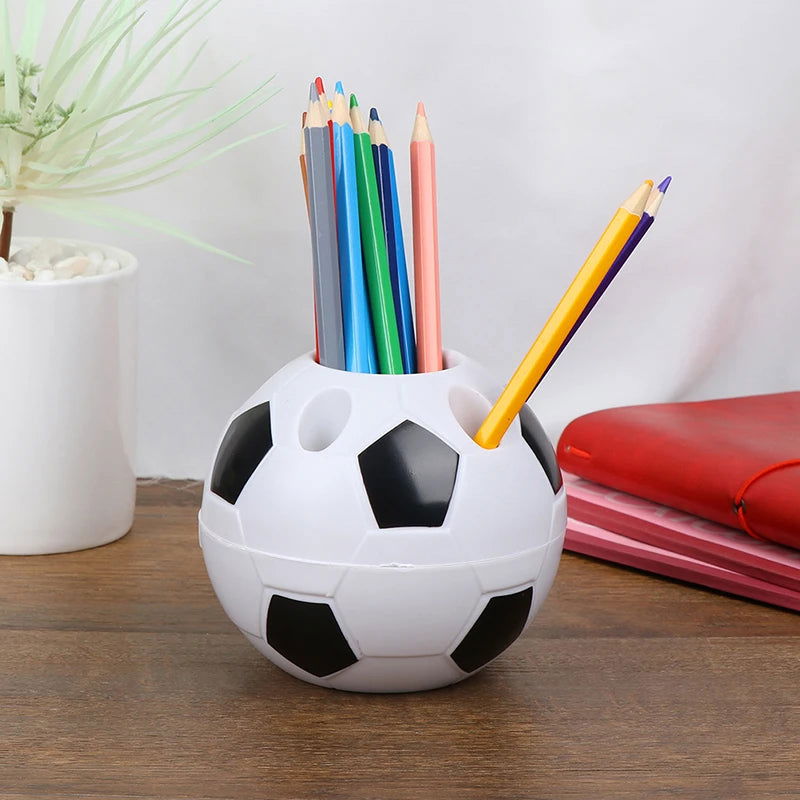 Soccer Shape Tool Home Decoration Student Gifts Supplies Pen Pencil Holder Football Shape Toothbrush Holder Desktop Rack Table - Slobuy