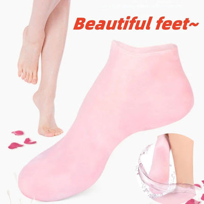 Socks Exfoliating Moisturizing Anti Dry Cracked Plantar Protection Socks Exfoliating Silicone Socks Foot Skin Care Elastic Socks - Slobuy