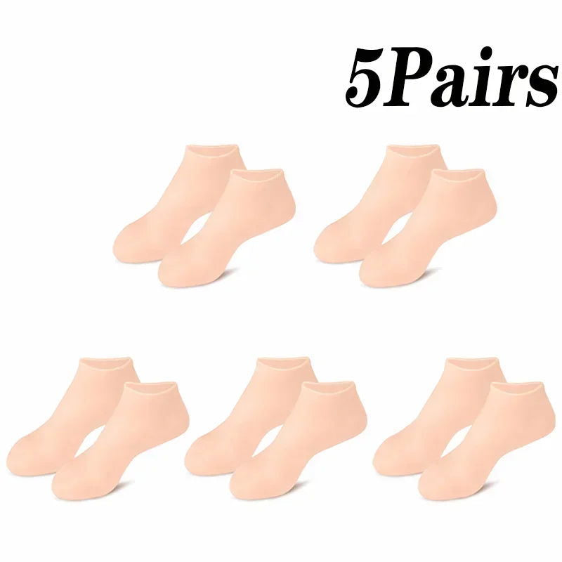 Socks Exfoliating Moisturizing Anti Dry Cracked Plantar Protection Socks Exfoliating Silicone Socks Foot Skin Care Elastic Socks - Slobuy