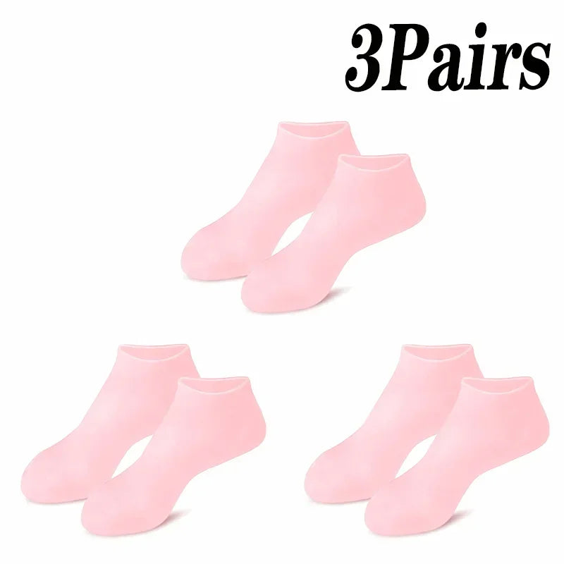 Socks Exfoliating Moisturizing Anti Dry Cracked Plantar Protection Socks Exfoliating Silicone Socks Foot Skin Care Elastic Socks - Slobuy