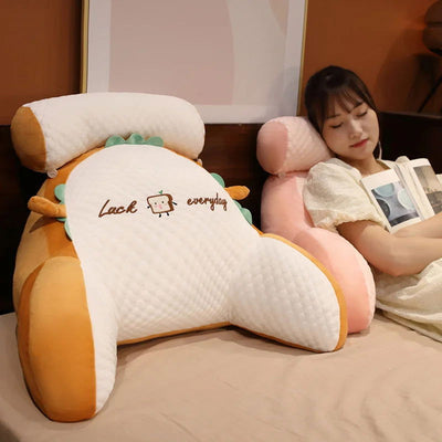 Sofa fluffy cushion Luncheon pillow Triangle reading cushion Bedside soft large backrest lumbar cushion Office chair cushion - Slobuy