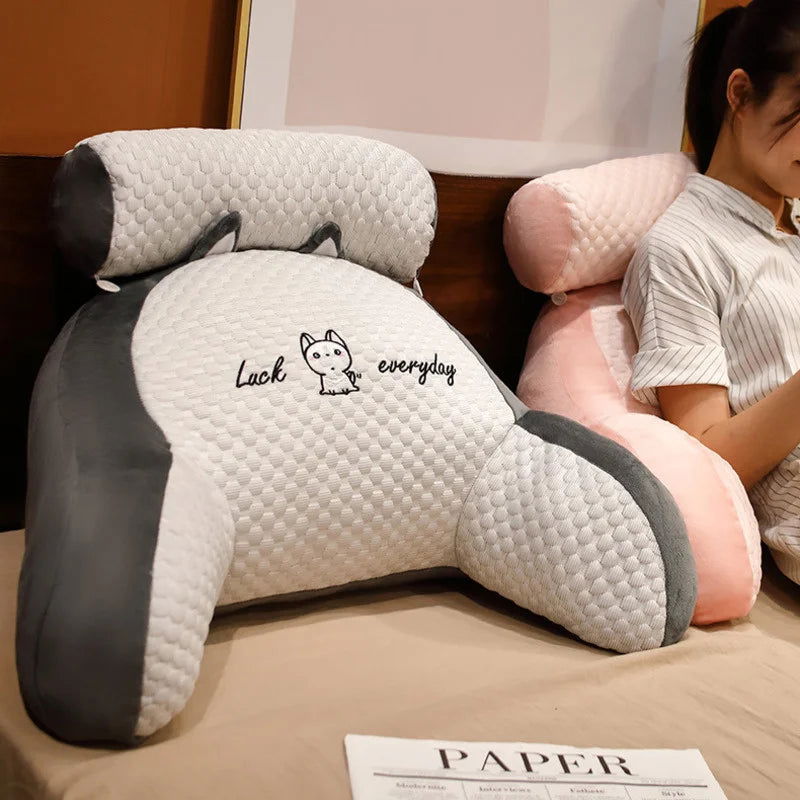 Sofa fluffy cushion Luncheon pillow Triangle reading cushion Bedside soft large backrest lumbar cushion Office chair cushion - Slobuy