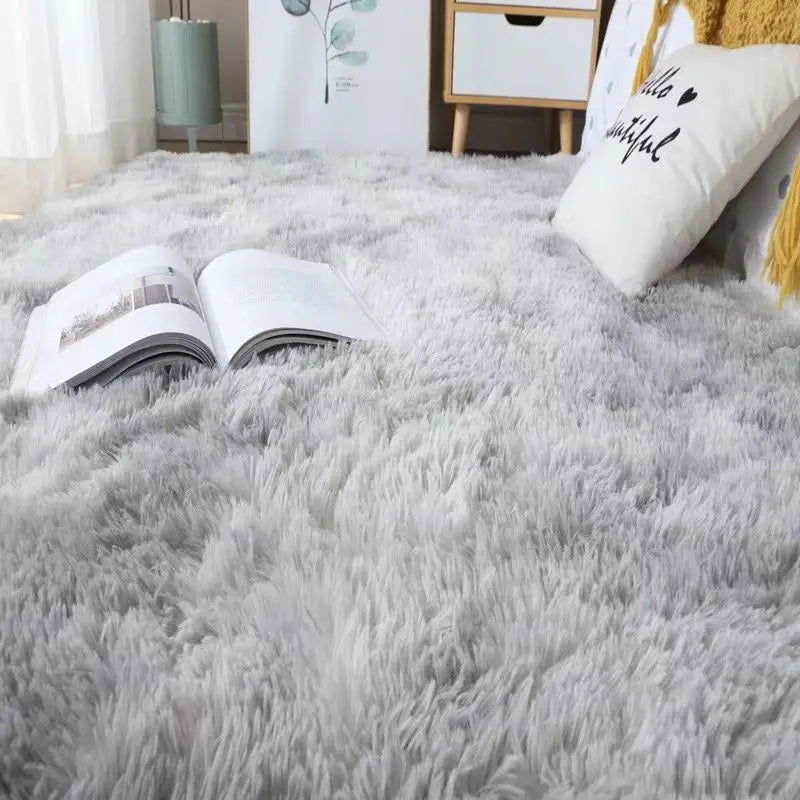 Soft Area Rugs For Bedroom Fluffy, Non-slip Tie-Dyed Fuzzy Shag Plush Soft Shaggy Bedside Rug, Tie-Dyed Living Room Carpet - Slobuy