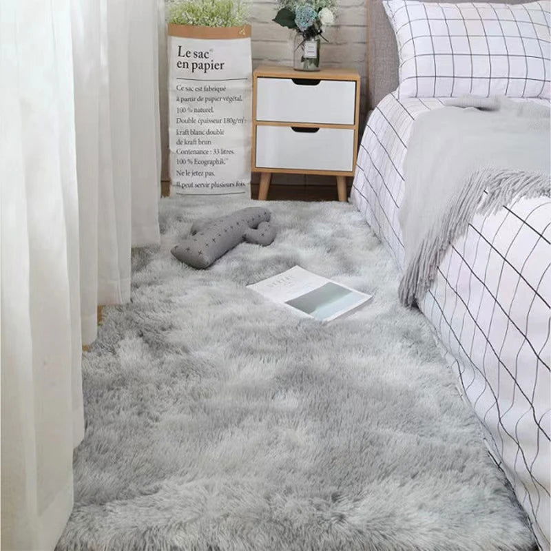 Soft Area Rugs For Bedroom Fluffy, Non-slip Tie-Dyed Fuzzy Shag Plush Soft Shaggy Bedside Rug, Tie-Dyed Living Room Carpet - Slobuy