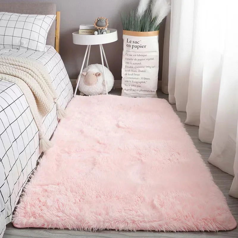 Soft Area Rugs For Bedroom Fluffy, Non-slip Tie-Dyed Fuzzy Shag Plush Soft Shaggy Bedside Rug, Tie-Dyed Living Room Carpet - Slobuy